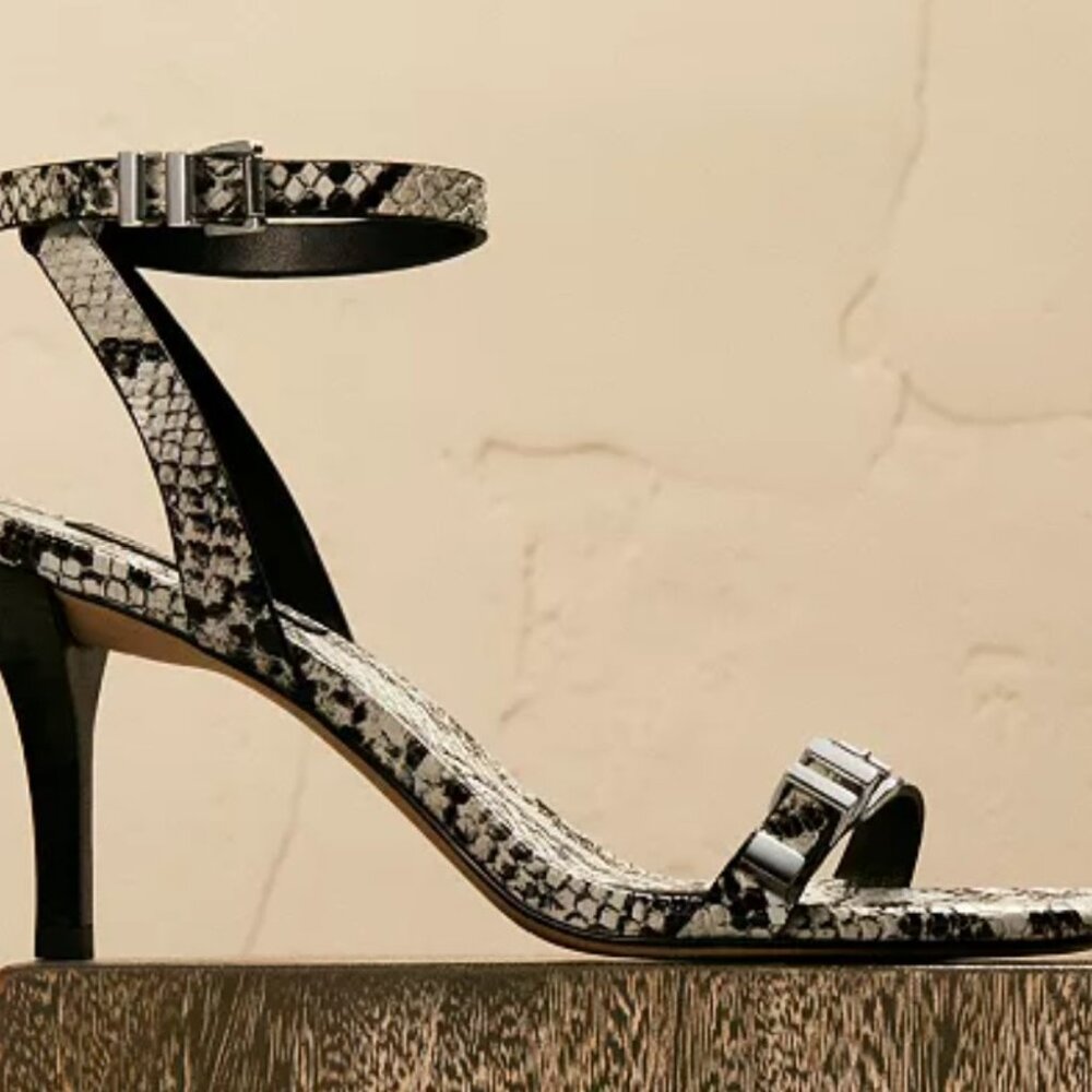 Michael Kors Women's Darrington Stiletto Sandals Snake Serpent